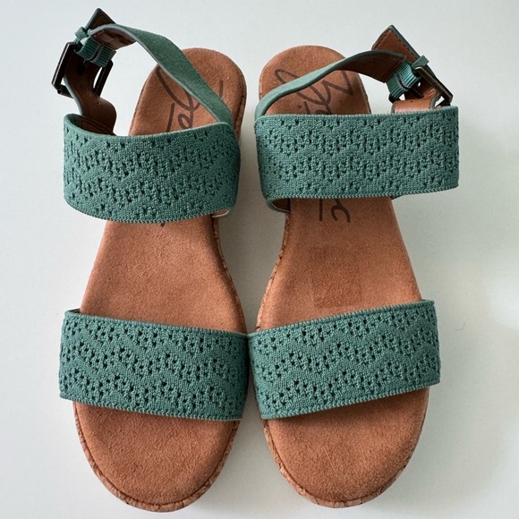 Zodiac Shoes - Zodiac Oceana Wedge Sandals with Leather and Fabric Woven Straps